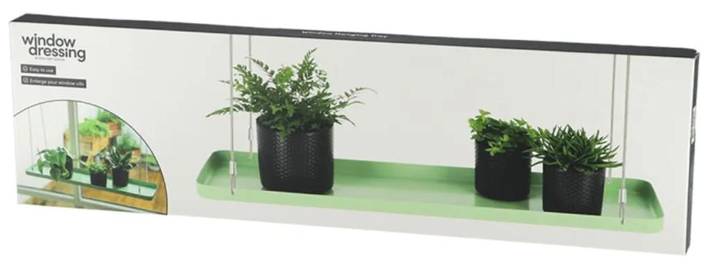 Esschert Design Δίσκος Φυτών Κρεμαστός Ορθογώνιος Πράσινος L