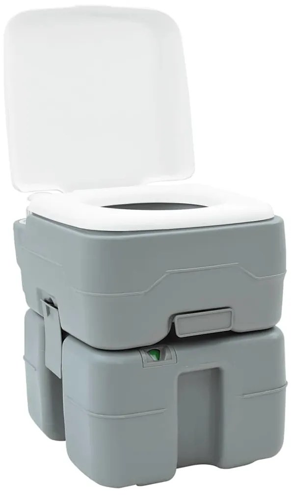 vidaXL Σετ κάμπινγκ 2 pcs Γκρι 50.5 x 33 x 103 εκ Πλαστικό
