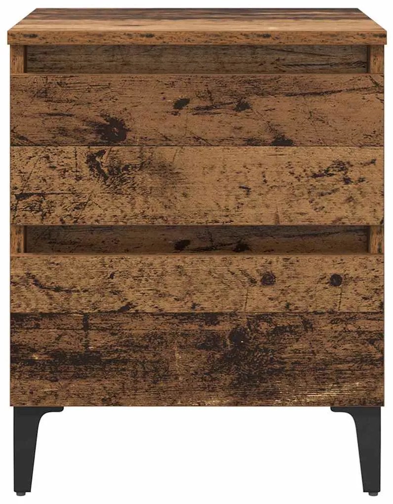 vidaXL Κομοδίνο 2 pcs Παλαιό ξύλο 40 x 35 x 50 εκ. Επεξεργασμένο ξύλο