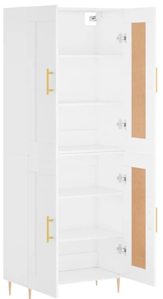 vidaXL Ντουλάπι Λευκό 69,5x34x180 εκ. από Επεξεργασμένο Ξύλο