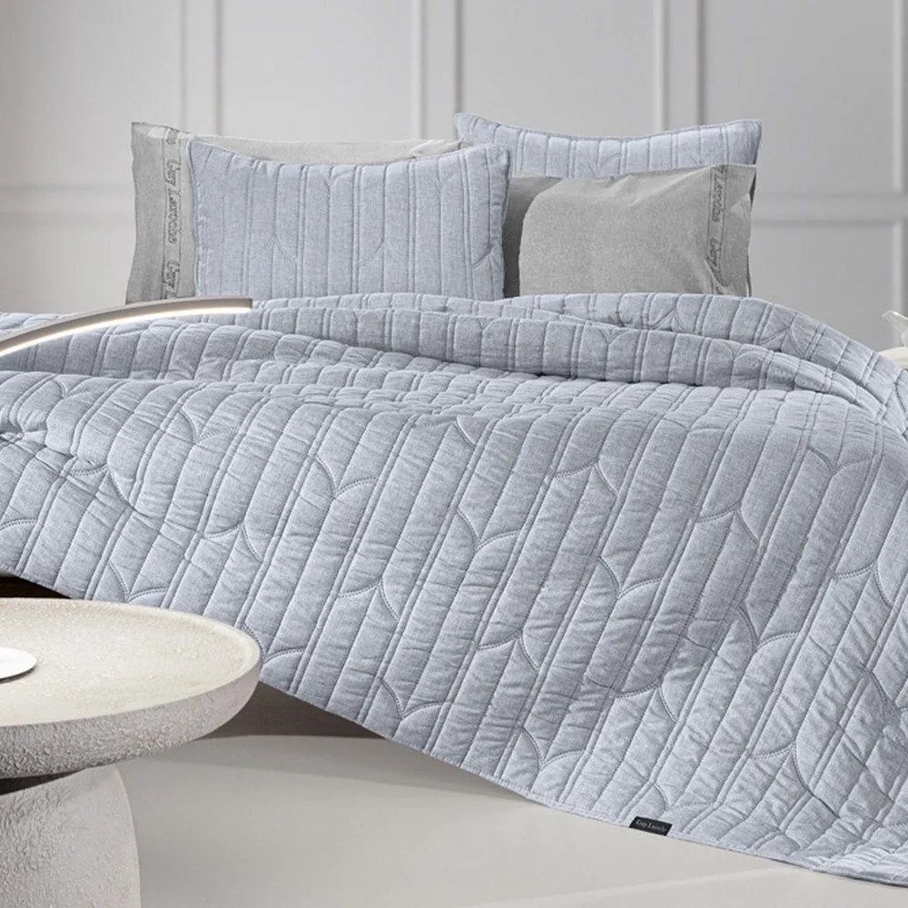 Κουβερλί Aurora (Σετ 2τμχ) Blue Guy Laroche Υπέρδιπλo 240x250cm Microfiber