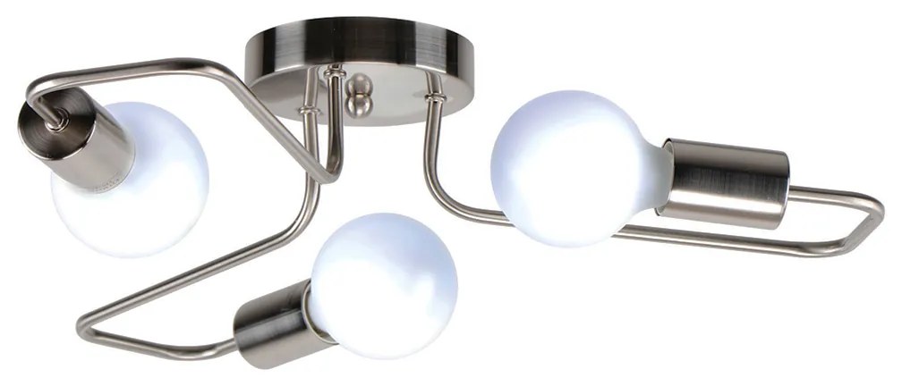 Φωτιστικό Οροφής Τρίφωτο Homelighting Shevy 77-8087 Nickel