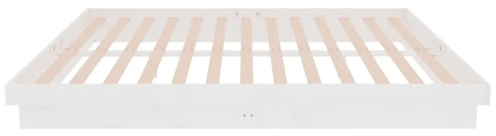 vidaXL Πλαίσιο Κρεβατιού Λευκό 160 x 200 εκ. από Μασίφ Ξύλο