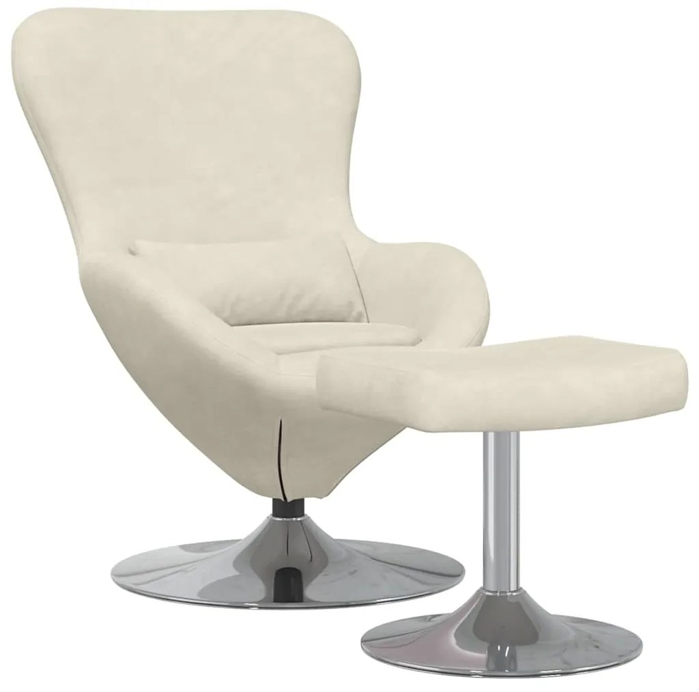 vidaXL Κάθισμα-αυγό 2 pcs Κρεμ 63 x 73 x 90 εκ Βελούδο