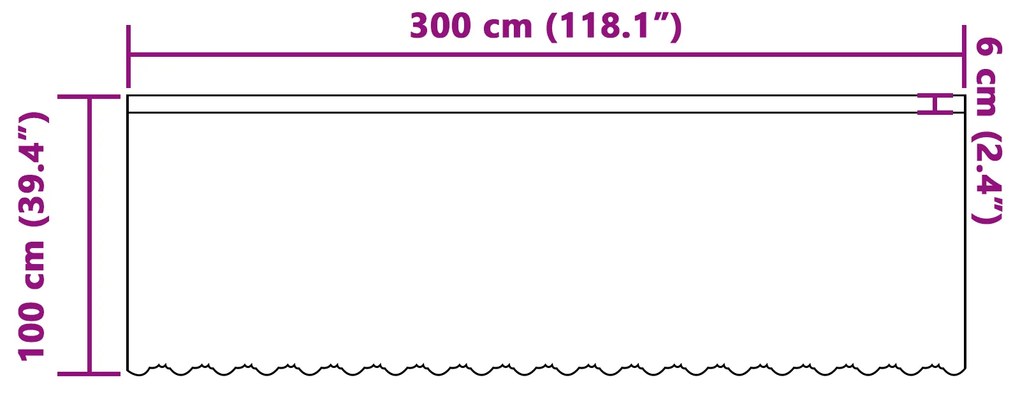 vidaXL Κουρτίνες με κουρτίνες Floral Λευκό 300 x 100 cm Πολυεστέρας