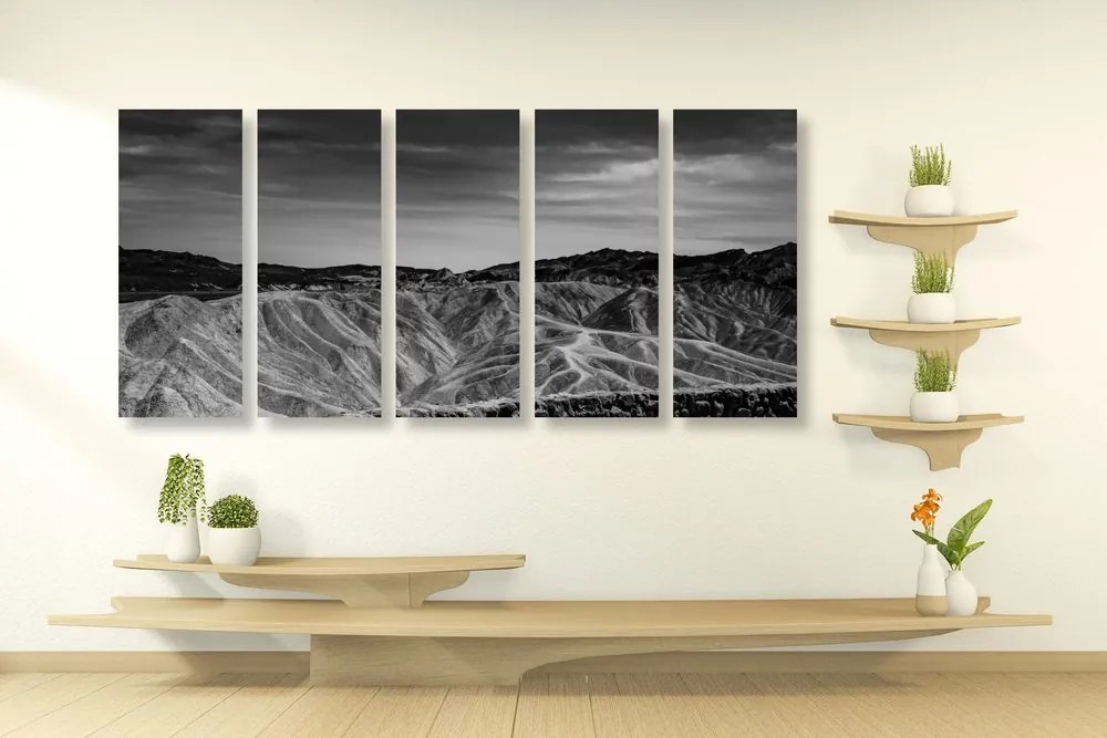 Εικόνα 5 τμημάτων Εθνικό Πάρκο Κοιλάδας του Θανάτου σε ασπρόμαυρο - 100x50