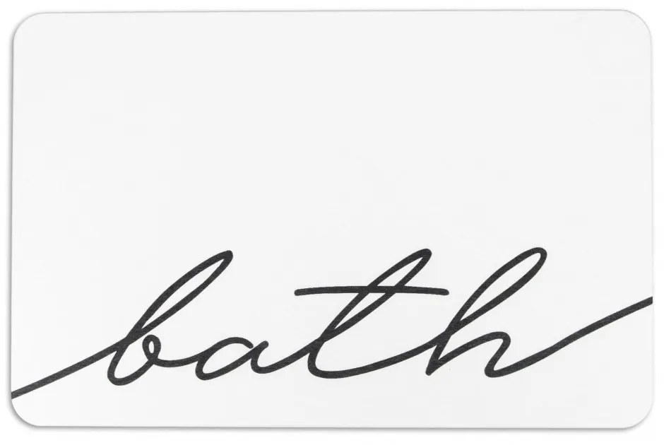 Πατάκι Μπάνιου Bath -AMBATHW-BATH 39x60cm White-Black Artsy Mats 39X60 Diatomaceous