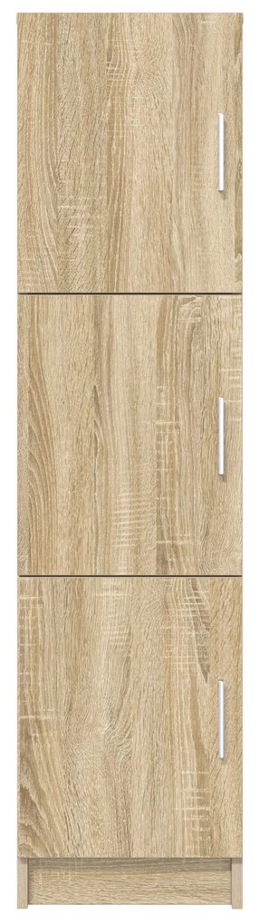 vidaXL Ψηλή Ντουλάπα Sonoma Δρυς 31,5 x 32 x 124 εκ Επεξεργασμένο ξύλο