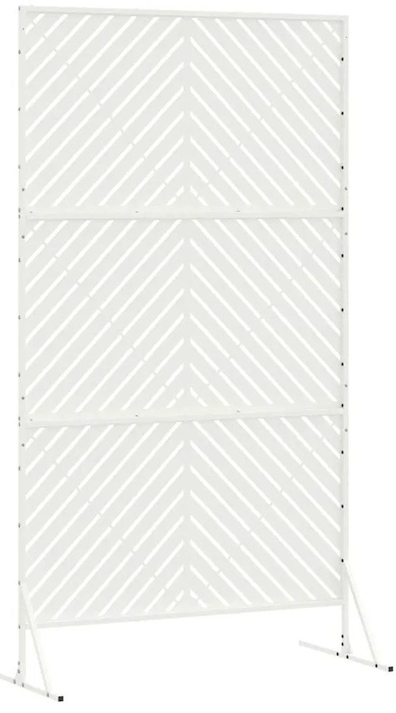 vidaXL Οθόνη Ιδιωτικότητας Λευκό 100 x 50 x 180 εκ. Ατσάλι