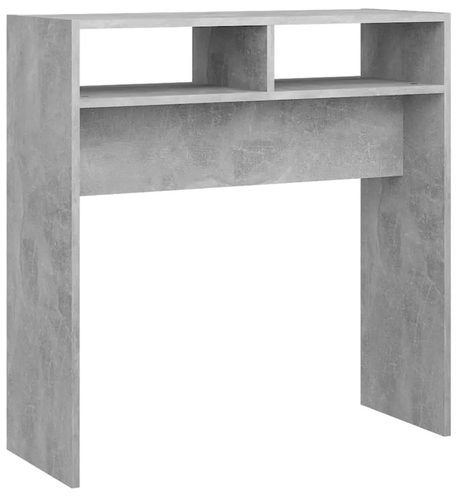 Τραπεζάκι Κονσόλα Γκρι Σκυροδέματος 78x30x80 εκ. Επεξ. Ξύλο 808300