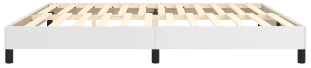 vidaXL Σκελετός Κρεβατιού με Ελατήρια Λευκό 200x200 εκ. από Συνθετικό Δέρμα