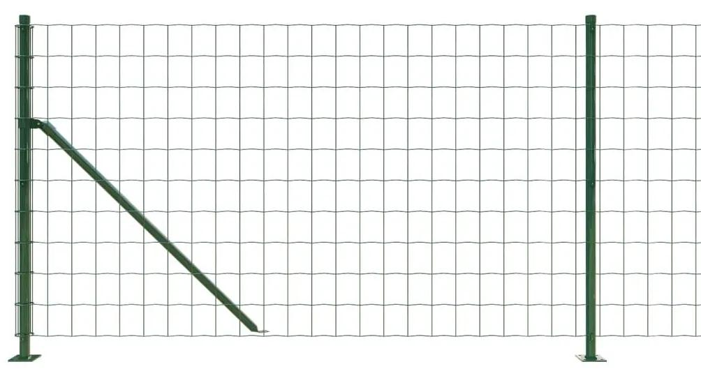 Συρματόπλεγμα Περίφραξης Πράσινο 0,8 x 25 μ. με Βάσεις Φλάντζα - Πράσινο