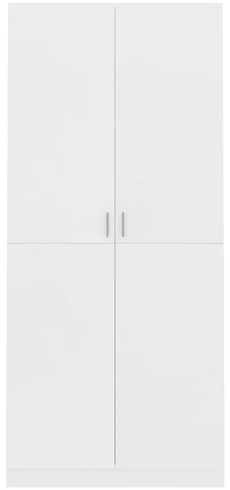 vidaXL Ντουλάπα Λευκή 90 x 52 x 200 εκ. από Επεξ. Ξύλο