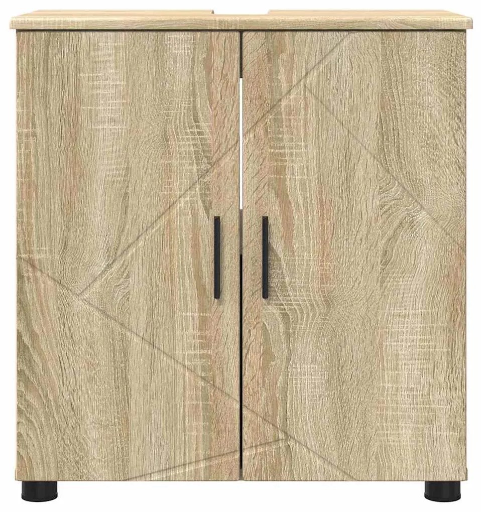 vidaXL Ντουλάπι Μπάνιου με ράφι με πόρτα Sonoma Δρυς 61 x 35 x 64 εκ.