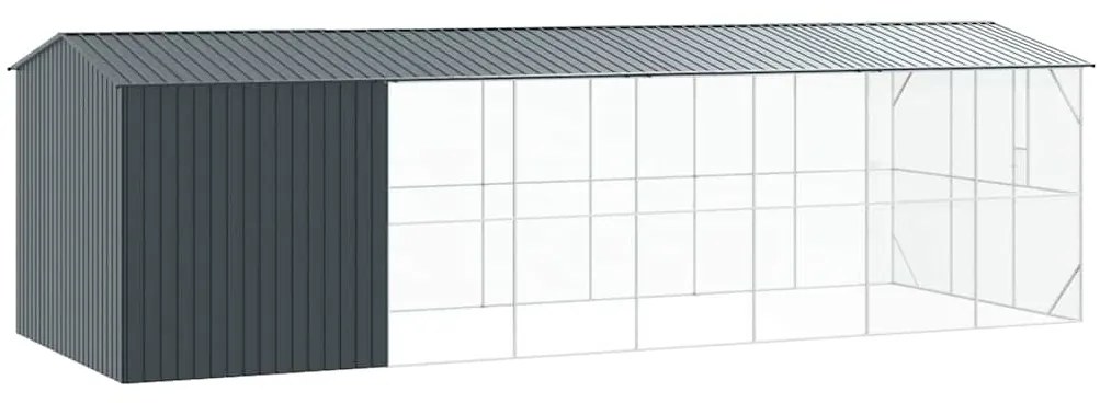 vidaXL Κλουβί Πουλιών Ανθρακί 860 x 310 x 247 εκ Γαλβανισμένος χάλυβας
