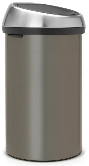 Brabantia Touch Bin 647249, 60 l, Ομαλό και αθόρυβο άνοιγμα, Γκρι