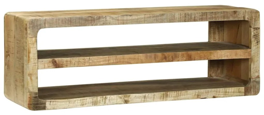 Ντουλάπι TV με ράφι Καφέ 100 x 32 x 36 εκ. Μασίφ ξύλο μάνγκο