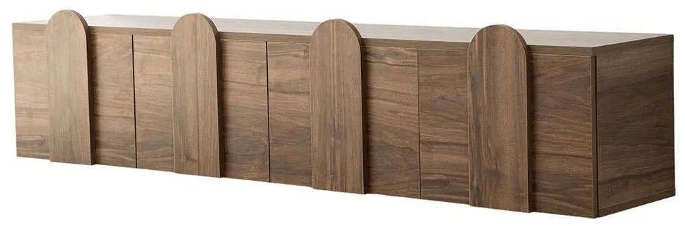 Έπιπλο Τηλεόρασης Επιτοίχιο New Line 552NOS2425 180x35x35cm Walnut