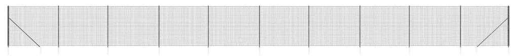 vidaXL Συρματόπλεγμα Περίφραξης Ανθρακί 2 x 25 μ. με Καρφωτές Βάσεις