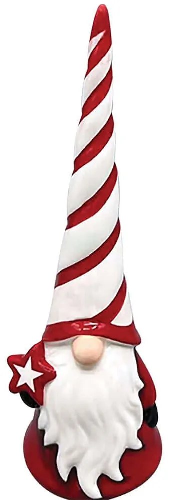 Χριστουγεννιάτικη Διακοσμητική Φιγούρα AG2211092 6,5x6,5x19cm Red-White