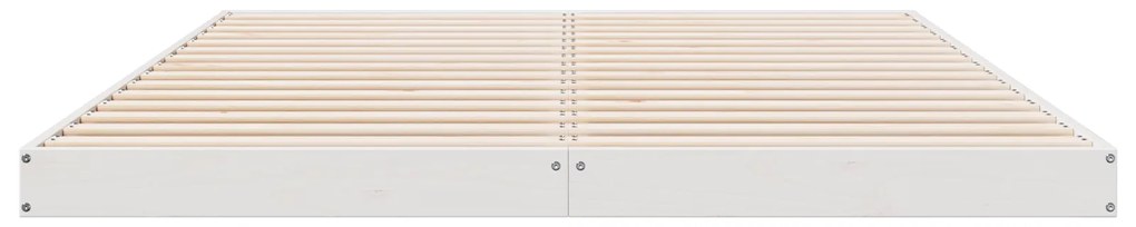 vidaXL Κρεβάτι από Ξύλο Λευκό 140x210 εκ.