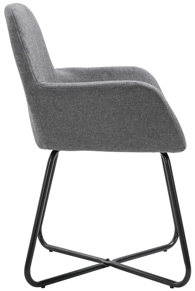 vidaXL Καρέκλες Τραπεζαρίας 2 τεμ Σκ. Γκρι Υφασμάτινες