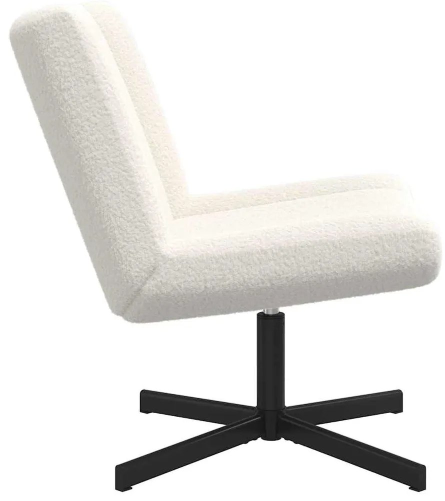 vidaXL Περιστρεφόμενη καρέκλα Κρεμ 63 x 75 x 76 εκ ύφασμα