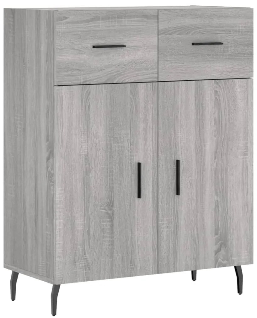 vidaXL Ντουλάπι Γκρι Sonoma 69,5 x 34 x 180 εκ. Επεξεργασμένο Ξύλο