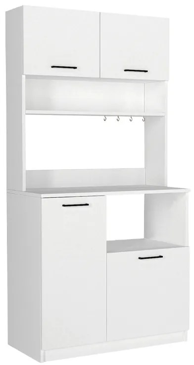 Έπιπλο κουζίνας Tuco 2 Megapap χρώμα λευκό 90x40x180εκ.