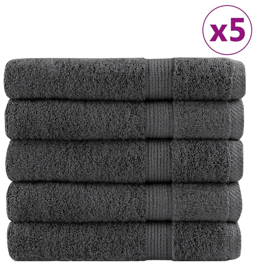 Πετσέτες Premium SOLUND 50 τεμ. Ανθρακί 100x200 εκ. 600 γρ./μ²