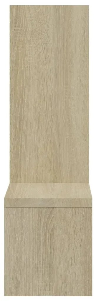 vidaXL Ραφιέρες Τοίχου 2 τεμ Λευκό/Sonoma Δρυς 50x15x50εκ. Μοριοσανίδα