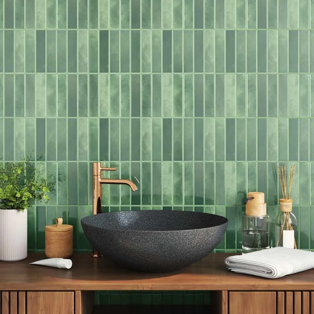 vidaXL Ορθογώνιο Πλακάκι 10 pcs Σκούρο Πράσινο 29 x 22.9 εκ.