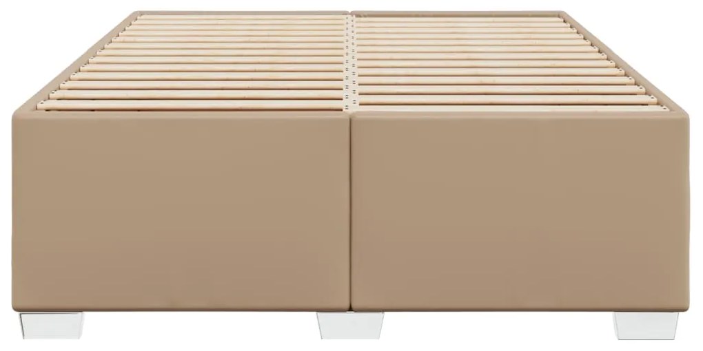 vidaXL Πλαίσιο Κρεβατιού Καπουτσίνο 140x190 εκ. από Συνθετικό Δέρμα