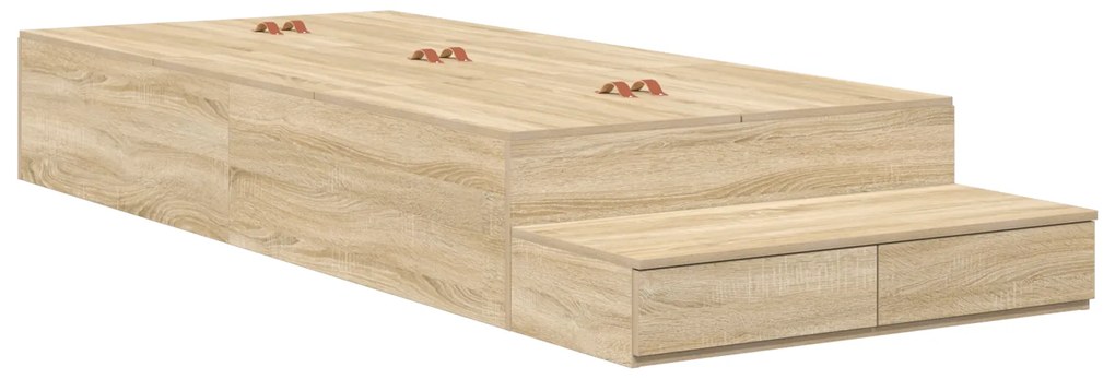 vidaXL Κρεβάτι Αποθήκης Sonoma Oak 100x200 εκ
