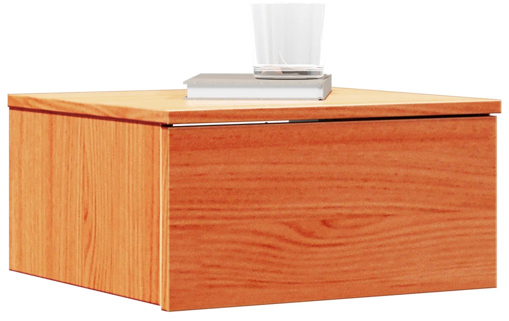 vidaXL Κομοδίνο 2 pcs Καφέ κεριού 37 x 35 x 18.5 εκ Μασίφ ξύλο πεύκου