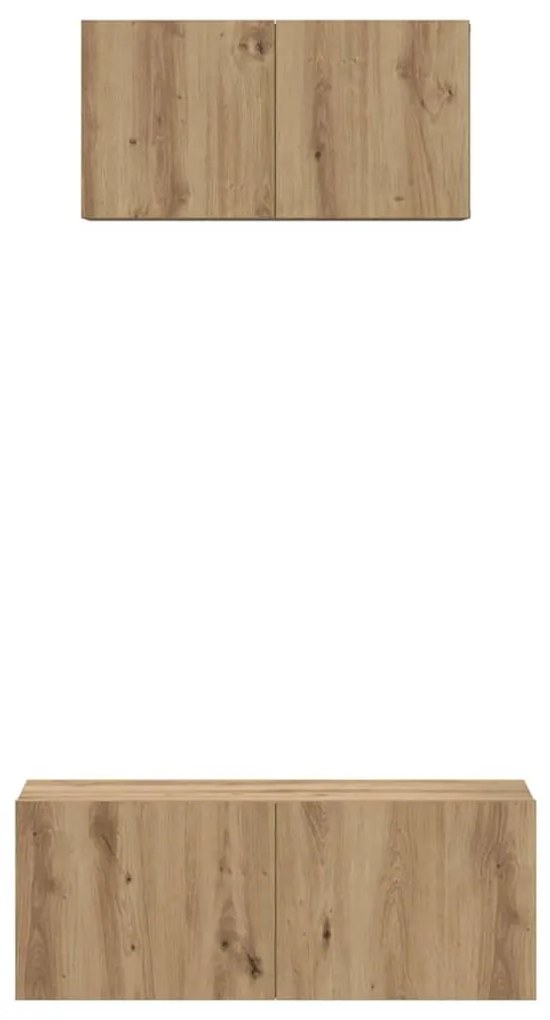 vidaXL Σετ επίπλου τηλεόρασης 2 pcs Artisan Oak Επεξεργασμένο ξύλο