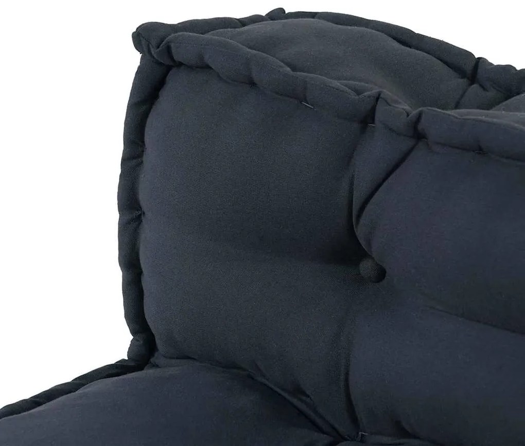 vidaXL Μαξιλάρι για καναπέ παλέτας 2 pcs Ανθρακί ύφασμα