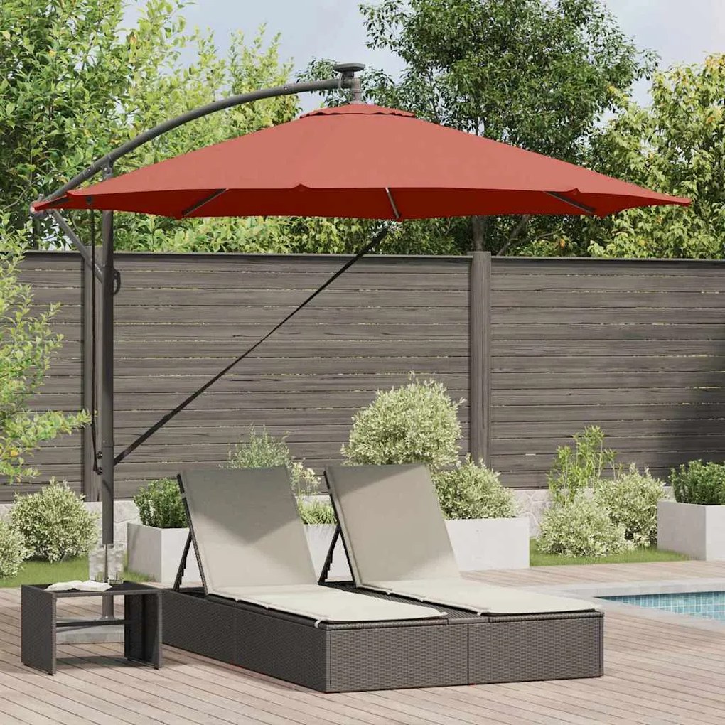 vidaXL Ομπρέλα Cantilever Banana Τερακότα 294 x 294 x 248 cm