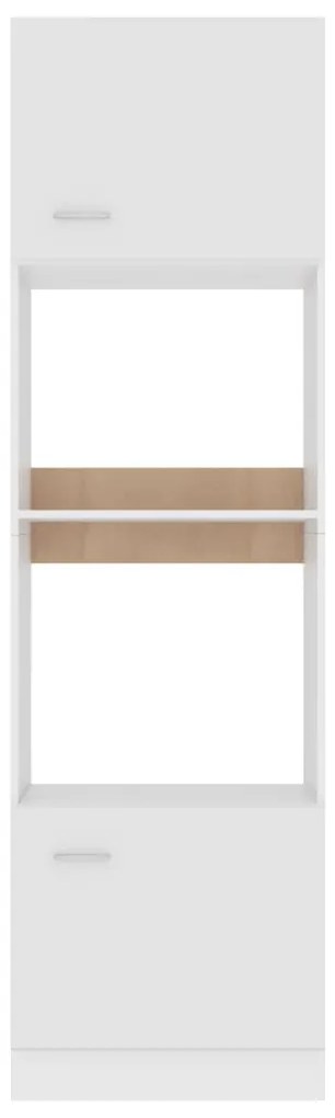 vidaXL Ντουλάπι Μικροκυμάτων "Lyon" Λευκό 60x57x207 εκ. από Τεχνητό Ξύλο