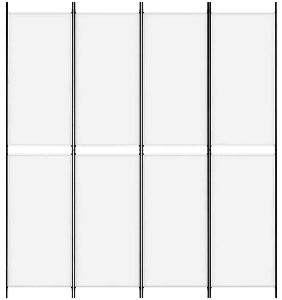 vidaXL Διαχωριστικό Δωματίου με 4 Πάνελ Λευκό 200 x 220 εκ. Υφασμάτινο