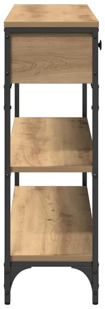 vidaXL Τραπέζι Κονσόλας με συρτάρι artisan δρυς 100 x 25 x 75 εκ.