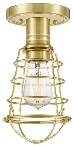 Πλαφονιέρα Φωτιστικό Οροφής 1xE27 Πλέγμα Mixon Elstead Lighting-QZ-MIXON-SF-BB-Ορείχαλκος QZ-MIXON-SF-BB