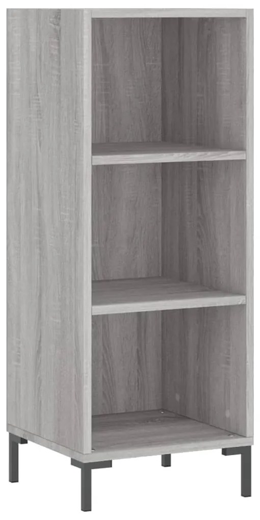 vidaXL Μπουφές Sonoma Γκρι 34,5 x 34 x 180 εκ. από Επεξεργασμένο Ξύλο