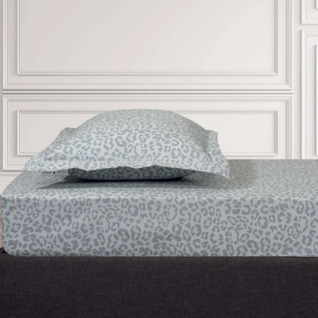 Σεντόνι King Size Με Λάστιχο (180x200+35) Greenwich Polo Club Loft Leopard Βεραμάν