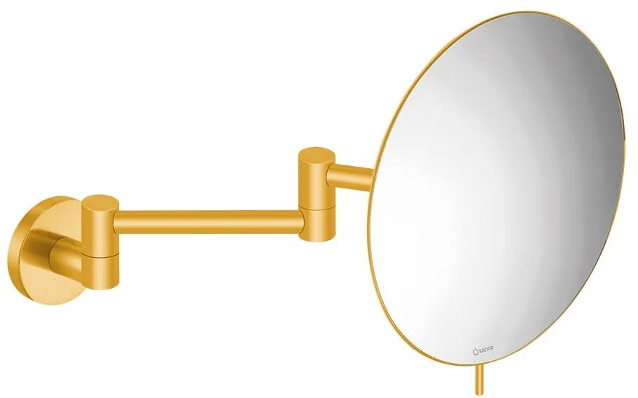 Καθρέπτης Μεγεθυντικός Επιτοίχιος Ø20 εκ.Διπλός Βραχίονας  Μεγέθυνση *3 Brushed Gold 24K Sanco Mirrors MR-701-AB5