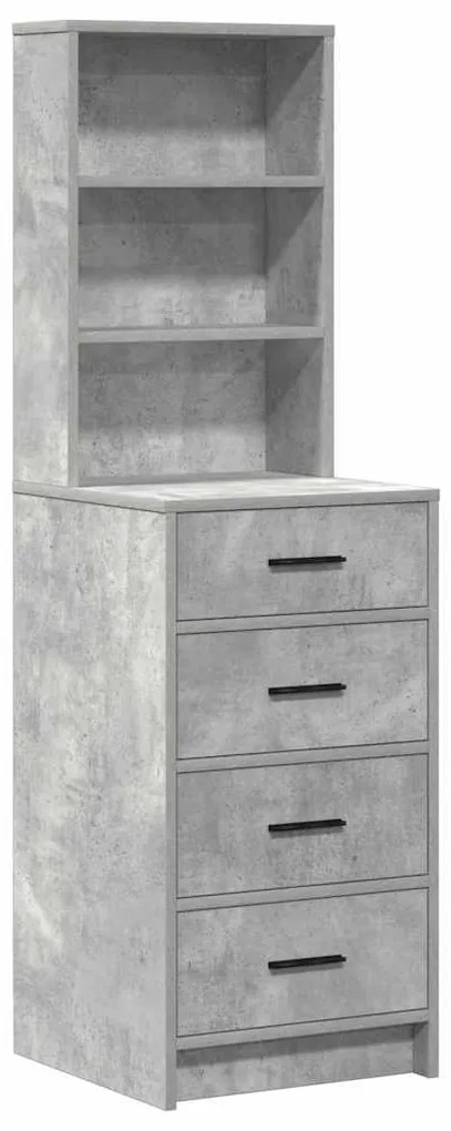vidaXL Τραπέζι περιποίησης με συρτάρι 3 pcs Γκρι 40 x 41 x 135 εκ.