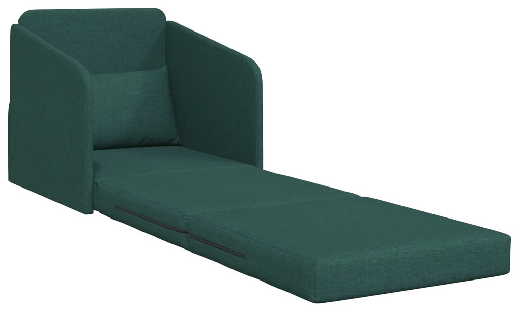 vidaXL Καρέκλα Κρεβάτι 2-σε-1 Σκούρο Πράσινο 65 x 80 x 83 εκ. Ύφασμα.
