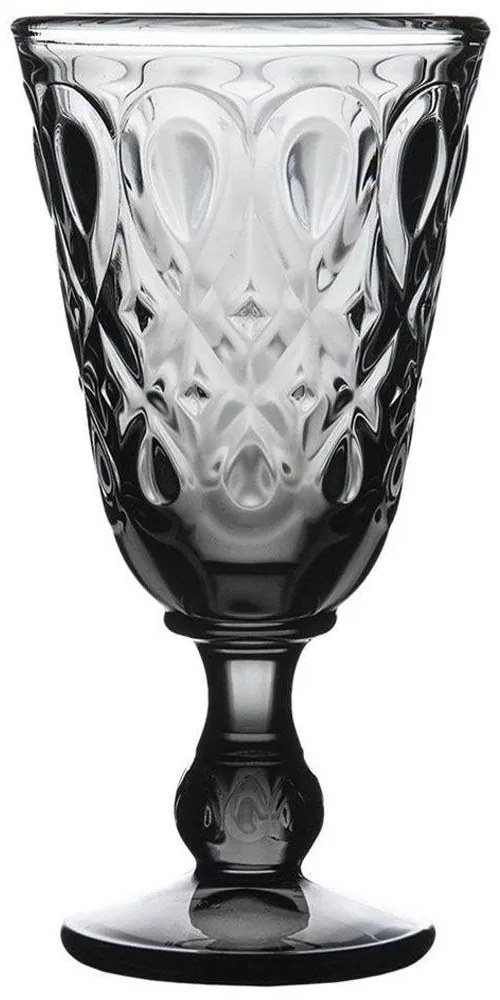 Ποτήρι Κρασιού Lyonnais 631710 Φ8,5x16,5cm 230ml Black La Rochere Glass