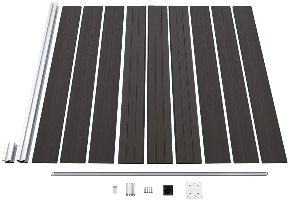 vidaXL Πάνελ Περίφραξης Μαύρο 175 x 186 εκ. από WPC