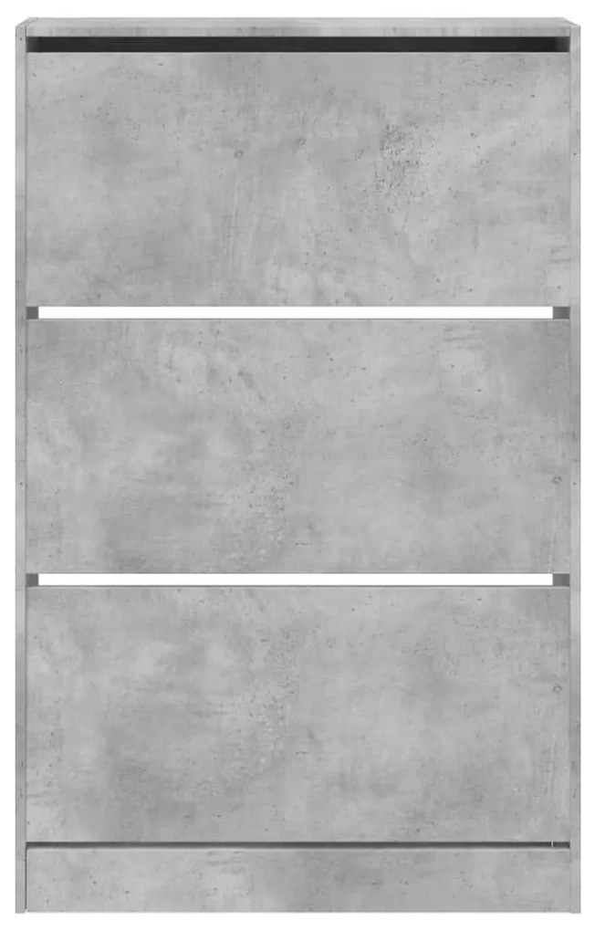 vidaXL Παπουτσοθήκη Γκρι Σκυροδέματος80x21x125,5εκ. Επεξεργασμένο Ξύλο